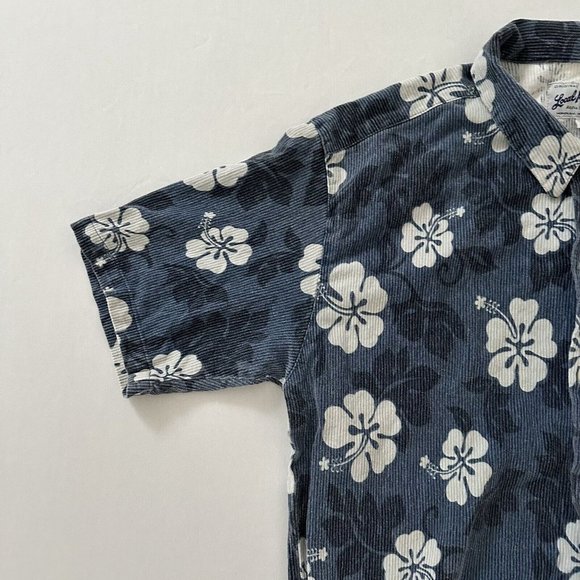 Local Motion Adult L Blue Button Down Collared Short Sleeved Casual Surf Large - Picture 6 of 13